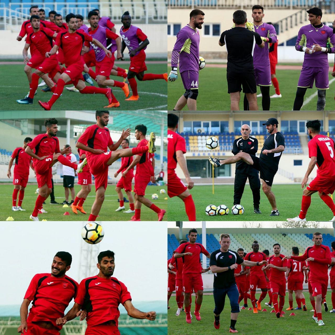 تصاویری از اولین تمرین پرسپولیس در ازبکستان