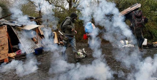  درگیری پلیس فرانسه و فعالان محیط زیست +عکس