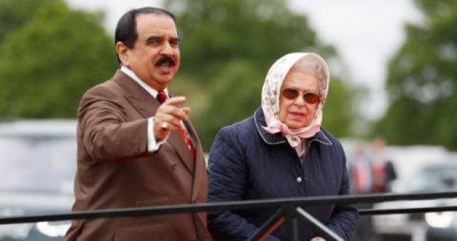 خوشذرانی پادشاه بحرین و ملکه انگلیس! + عکس