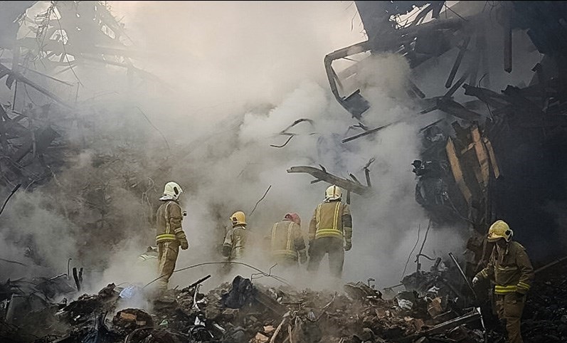 امدادرسانان در معرض خطر آسیب های دود ناشی از احتراق مواد