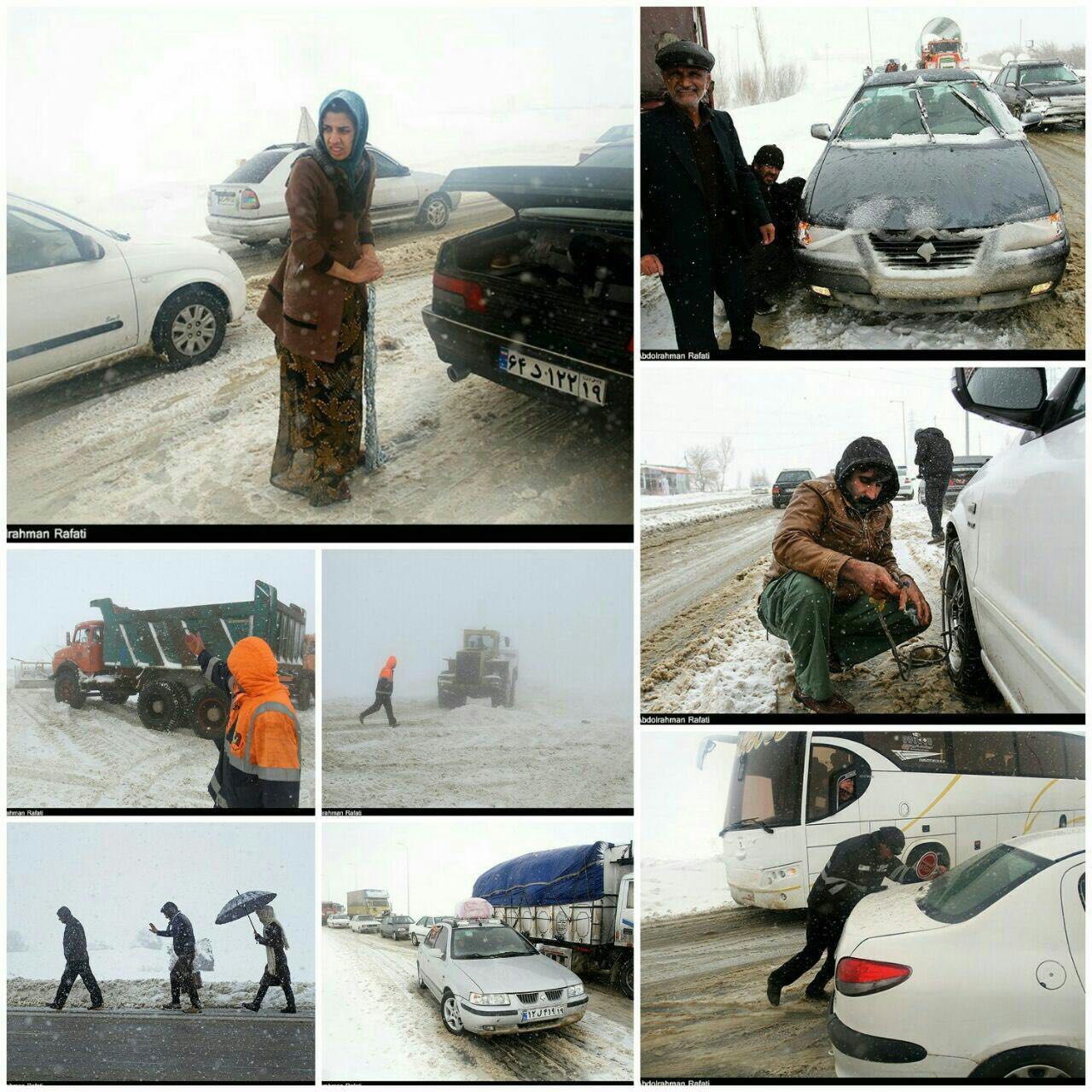 گزارش تصویری/ برف و کولاک شدید در گردنه اسدآباد همدان