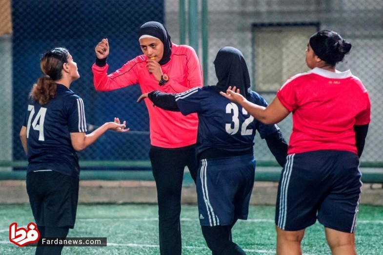 داور محجبه فوتبال + عکس