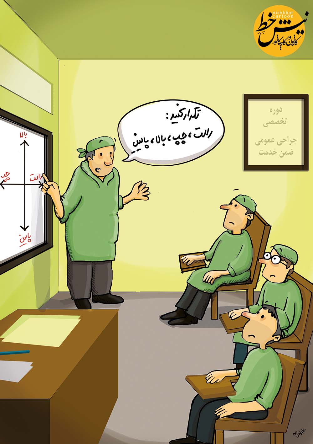 کاریکاتور/ آموزش دست چپ و راست به پزشکان!
