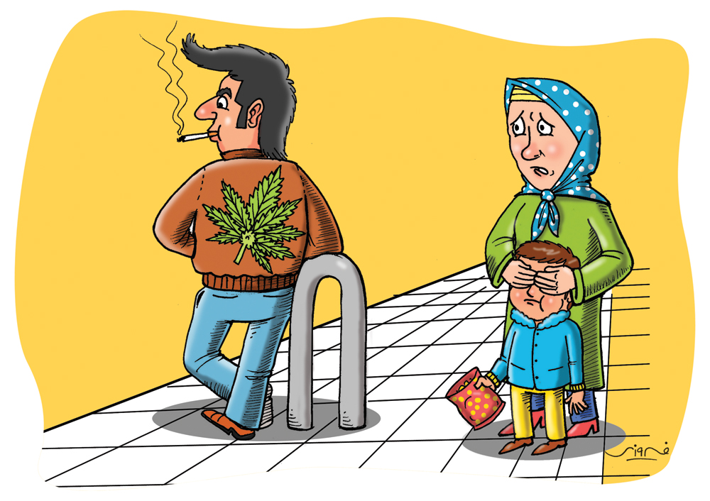 کاریکاتور: چشم ها را به روی ماریجوانای جوانان ببندیم..!