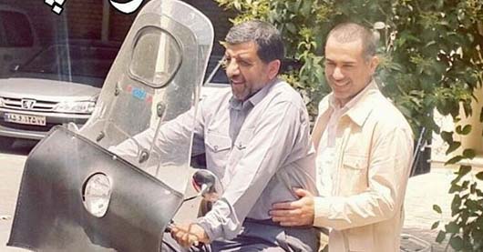 موتورسواری ضرغامی و مدیر شبکه جام‌جم! + عکس
