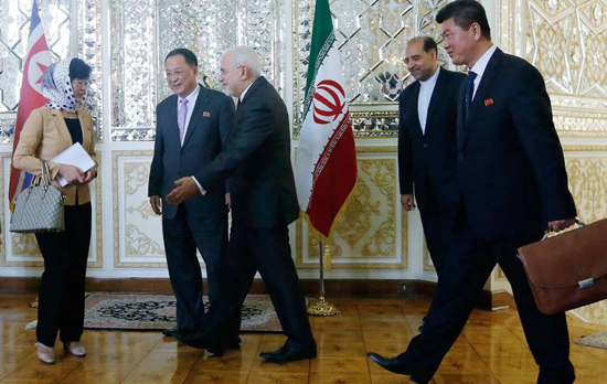 دیپلمات باحجاب کره شمالی به دیدار ظریف رفت/عکس 