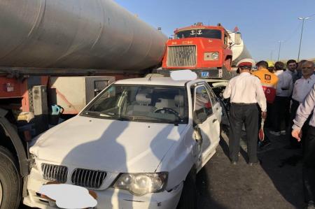 تصادف زنجیره‌ای دردناک در تبریز + تصاویر