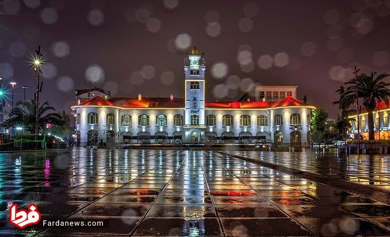 کاخ زیبای شهرداری رشت + عکس