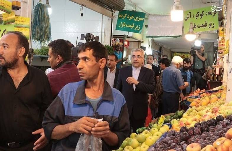 وزیر نیرو در اتوبوس و بازار تهران! + عکس