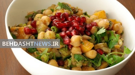 سالادی انرژی زا با نخود و انار + روش تهیه