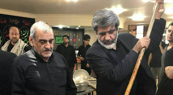 مداح معروف پای دیگ قیمه نذری! + عکس