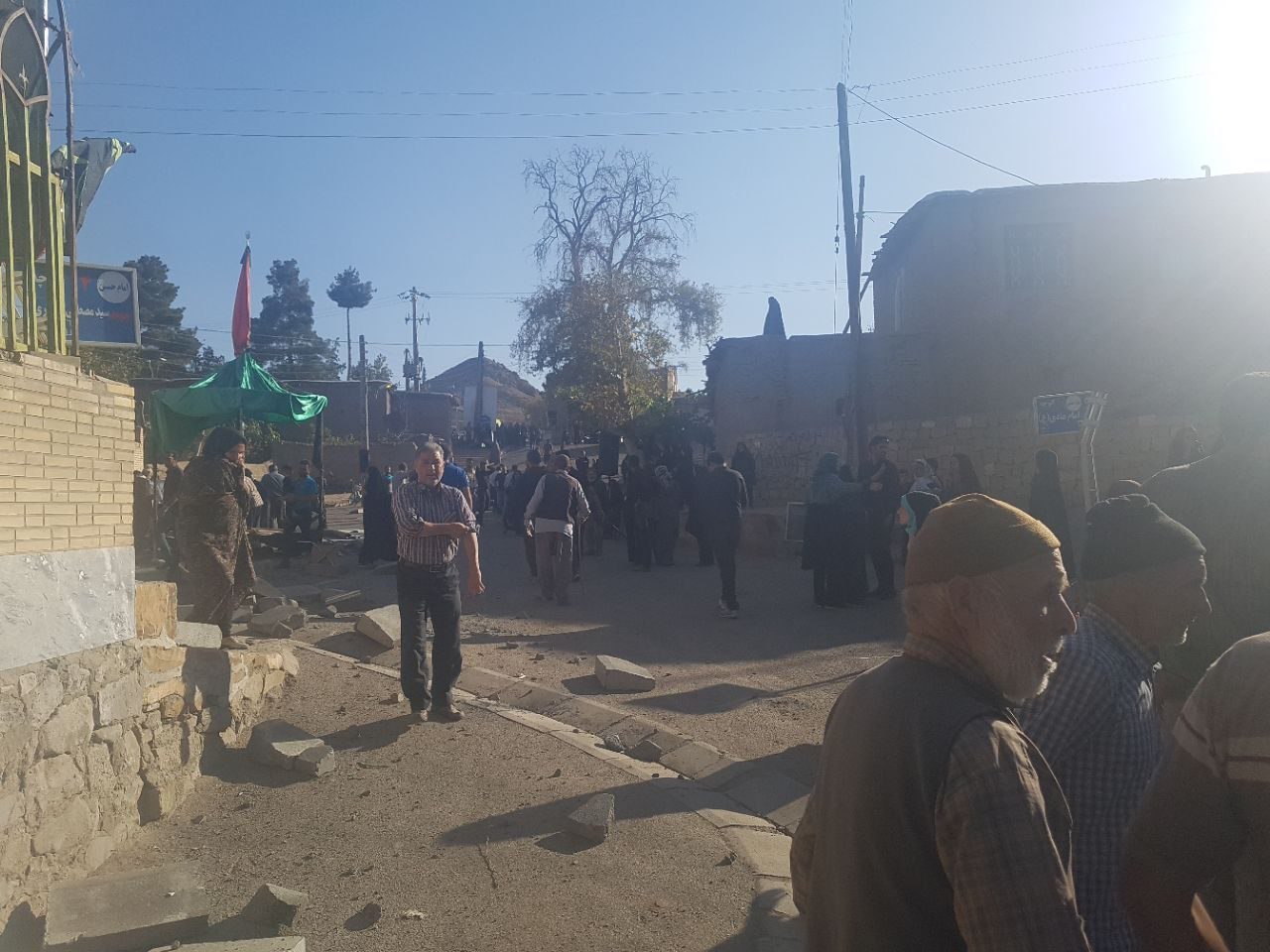 برخورد شدید جرثقیل با عزاداران حسینی + عکس