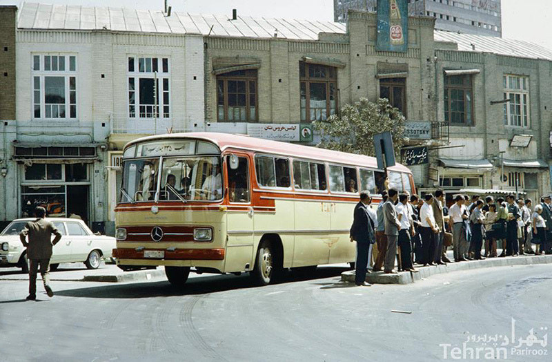 صف اتوبوس شرکت واحد در دوره پهلوی + عکس
