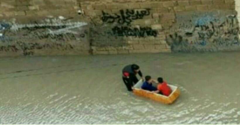 قایق سواری در خیابان های بوشهر! + عکس