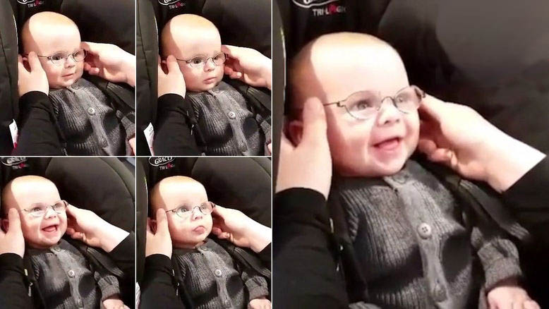  فیلم قهقه های نوزاد نابینایی که نخستین بار دنیا را دید +عکس 