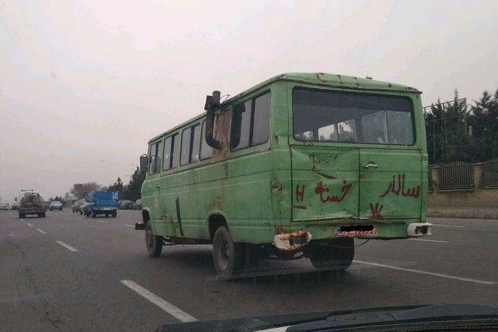 نصب بخاری بر روی مینی بوس! + عکس