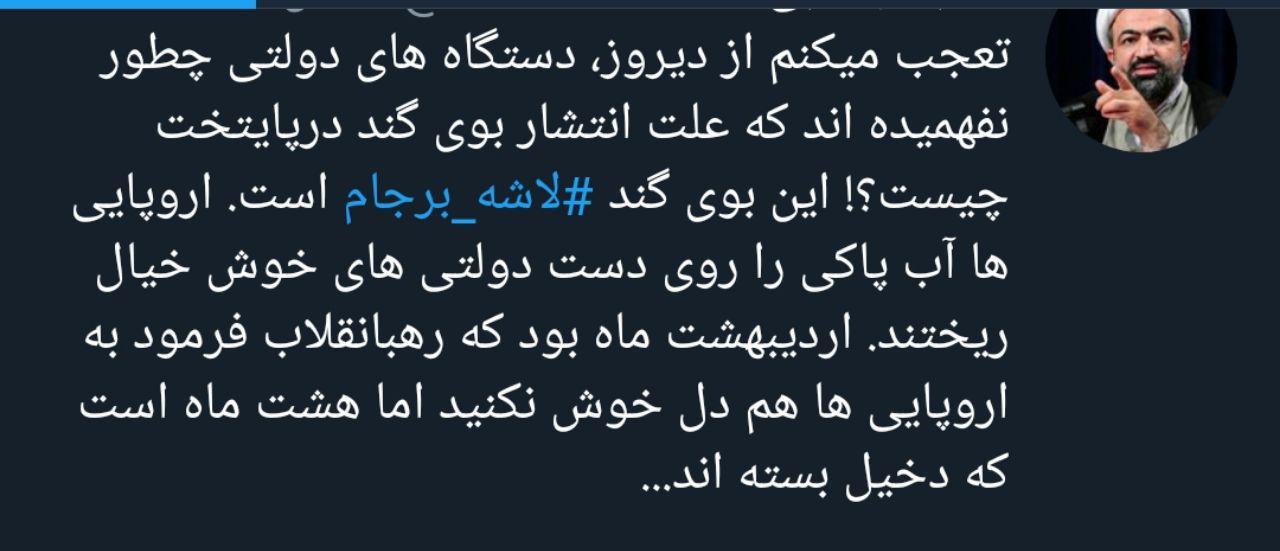 نظر حمید رسایی در خصوص بوی گند تهران+عکس
