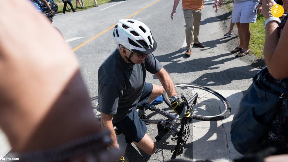 سقوط آقای رئیس جمهور از دوچرخه + عکس - تلگرام آپ