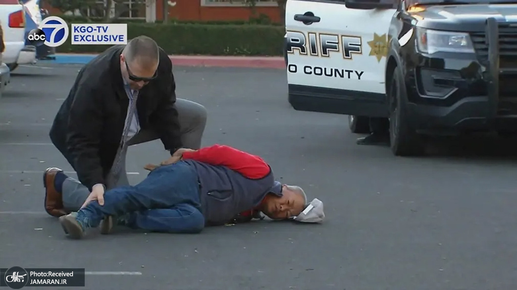 لحظه دستگیری یک مظنون پس از تیراندازی در کالیفرنیا + عکس - تلگرام آپ