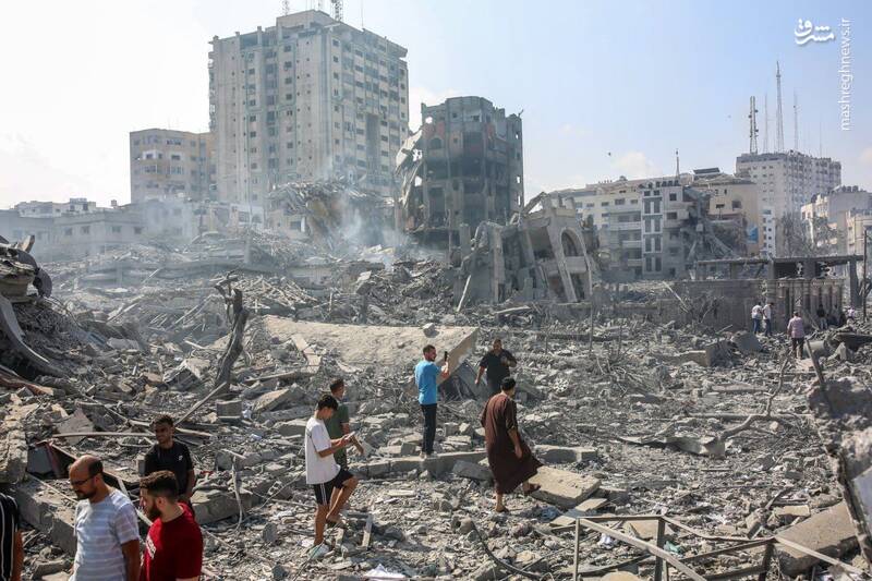 محله الرمال در غزه با خاک یکسان شد! + عکس - تلگرام آپ