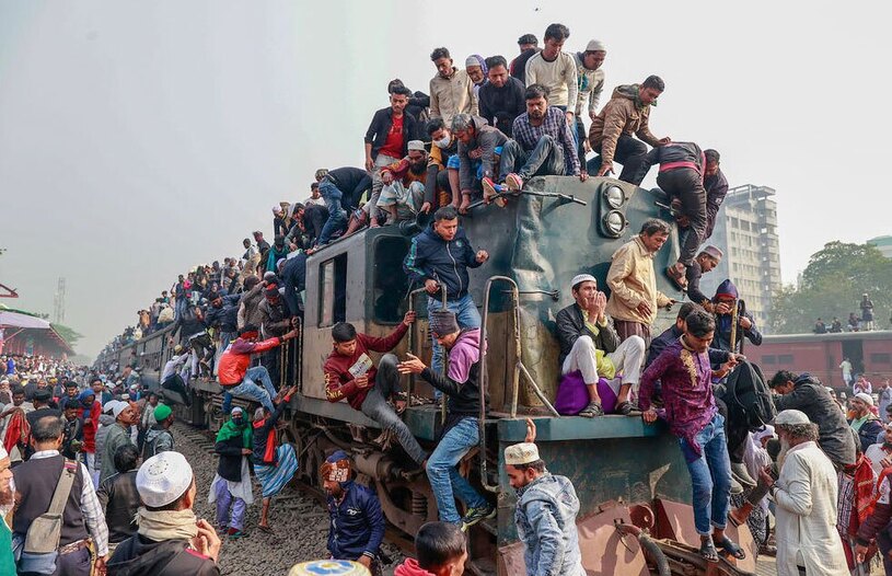 تعویض خط قطار به سبک بنگلادشی ها+ عکس